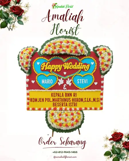 Papan Bunga Pernikahan Pematang Bangsal